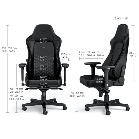 Noblechairs Hero Gaming Chair - Fekete/Platina Fehér