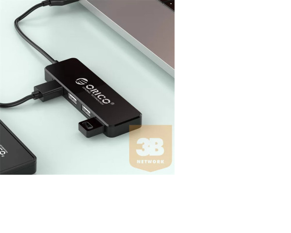 Orico hub adapter, USB-4x USB (fekete)