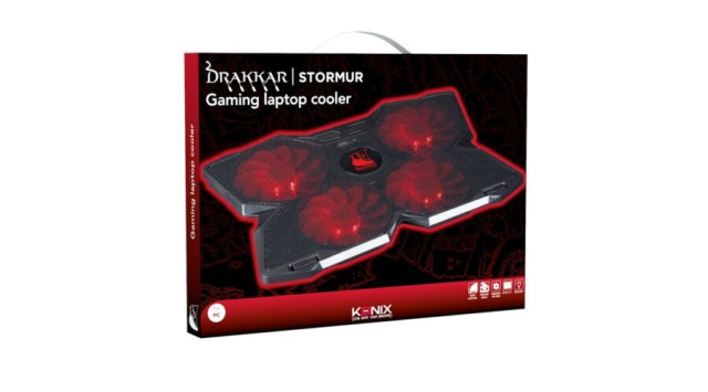 KONIX - DRAKKAR Stormur Notebook Hűtőpad - Fekete - 1 év garancia