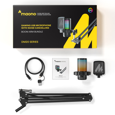 MAONO DGM20S USB Streamer/Gamer Mikrofon Kit RGB