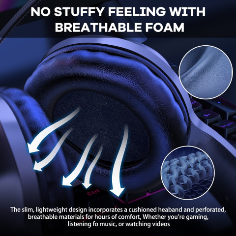 Onikuma X7 Pro RGB Gaming Fejhallgató - Fekete