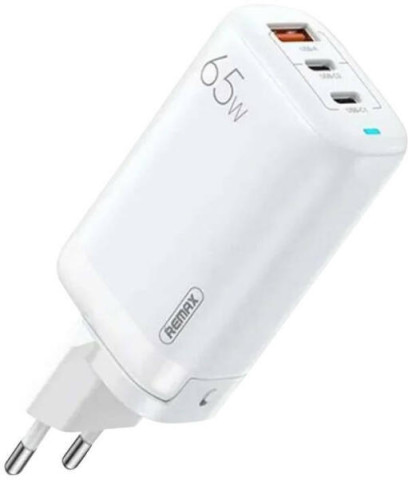 Remax Ligil Series USB-A+USB-C Utazótöltő Adapter PD+QC GaN 65W