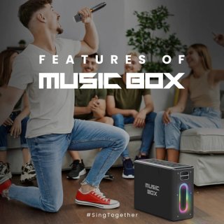 HiFuture Musicbox hordozható karaoke hangszóró - Fekete