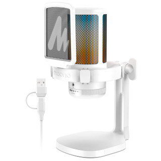 MAONO DGM20 USB Streamer/Gamer Mikrofon RGB - Fehér