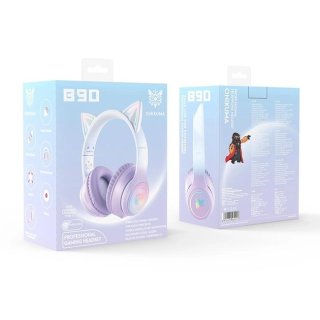Onikuma B90 Vezeték nélküli Gaming headset - Lila - Cicafüles