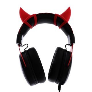 Onikuma X10 Fekete-Piros RGB Gamer Headset - Ördögszarvas