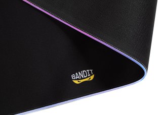 BANDIT Obsidian Gamer Asztal - Fekete + BANDIT PURE RGB Gamer Egérpad - XL