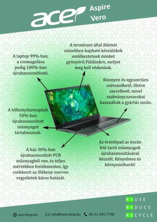 Acer környezetbarát laptop