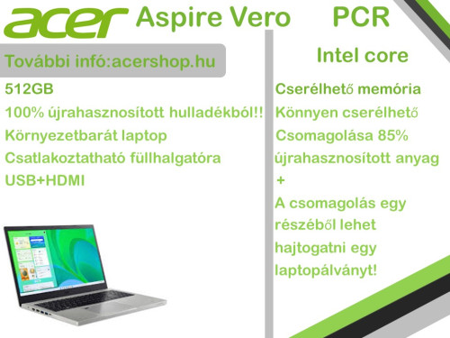 Acer Aspire Vero környezetbarát laptop plakát