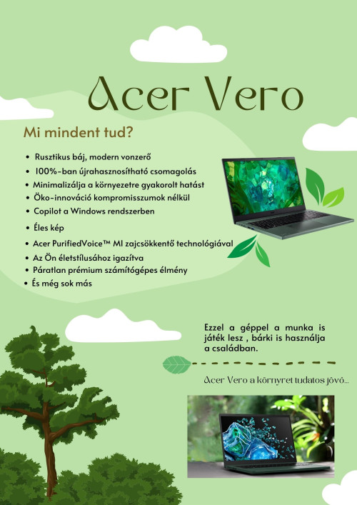 Acer Vero a fenntartható jövő.