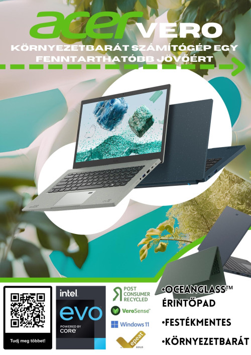 A környezettudatos Acer Aspire Vero Laptop