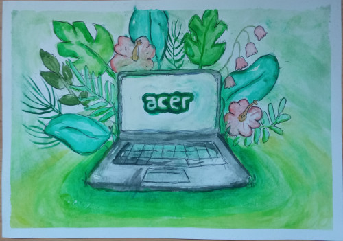 A zöld laptop