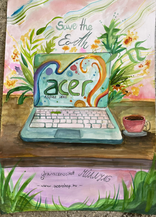 Acer laptop a természet ölében