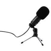Konix Drakkar Lur Evo Asztali Streaming Mikrofon Tripod Állvánnyal - Fekete