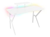 Genesis Holm 320 Gamer asztal RGB világítással - Fehér - Gaming szék / asztal / szőnyeg