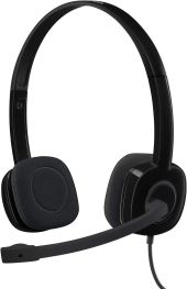 Logitech H151 Mikrofonos headset - fekete, sztereó, mikrofonos, USB, jack