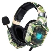 Onikuma K8 RGB Gaming headset - Camouflage Zöld - Headset