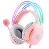 Onikuma X26 RGB Gaming Fejhallgató - Pink - Headset