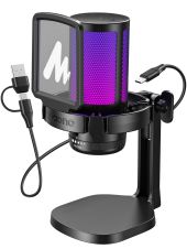 MAONO DGM20 USB Streamer/Gamer Mikrofon RGB - Fekete - Mikrofon/Streaming