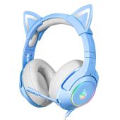 Onikuma K9 RGB Gaming Fejhallgató - Kék - Cicafüles, mikrofonos, gaming, design