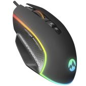 Everest RAGE-X2 fekete RGB Gamer Egér, világítós, gaming