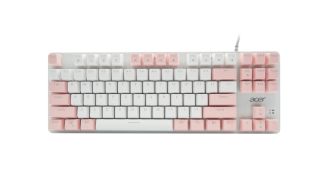 Acer OKW132 Mechanikus Gamer Billentyűzet - Fehér-Pink - Angol kiosztás!