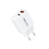 Remax Kiddy Series USB-A+USB-C Gyorstöltő Adapter - 20W - Töltők, adapterek, kábelek